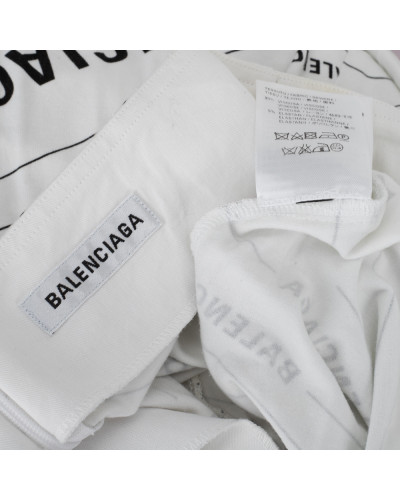Balenciaga Spódnica biała dzianinowa w logo