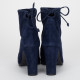 Stuart Weitzman Buty granatowe botki na obcasie
