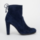 Stuart Weitzman Buty granatowe botki na obcasie