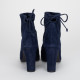 Stuart Weitzman Buty granatowe botki na obcasie