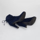 Stuart Weitzman Buty granatowe botki na obcasie