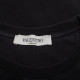 Valentino Ubranie czarny T-shirt z nadrukiem