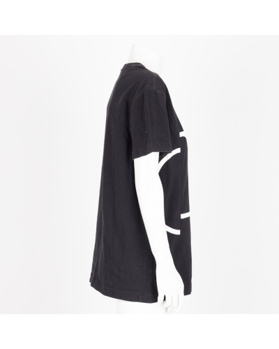 Valentino Ubranie czarny T-shirt z nadrukiem