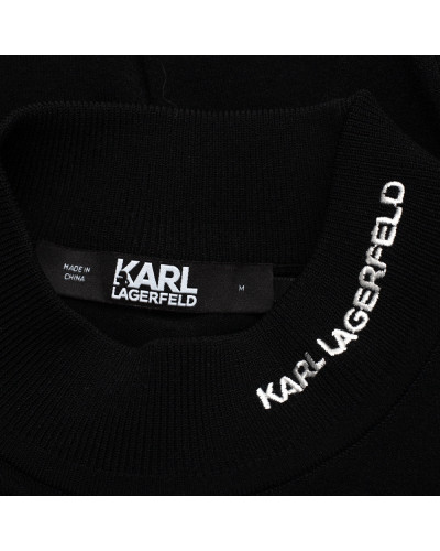 Karl Lagerfeld  Sweter czrany z golfem