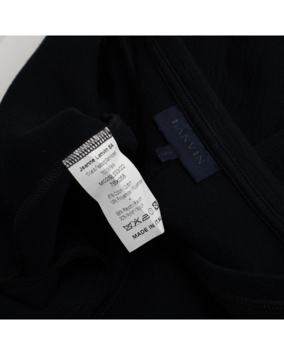 Lanvin Ubranie czarna bluza z welurowymi wstawkami