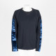 Lanvin Ubranie czarna bluza z welurowymi wstawkami