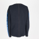 Lanvin Ubranie czarna bluza z welurowymi wstawkami