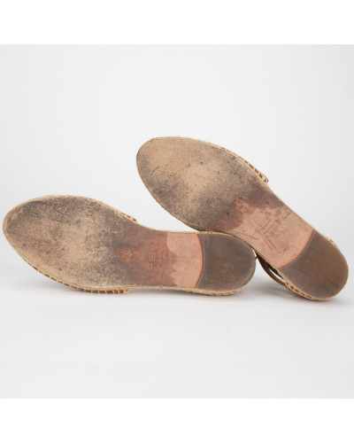 Aquazzura Espadryle brazowe zamszowe