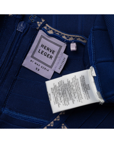 Herve Leger Sukienka NIEBIESKA SILVIA