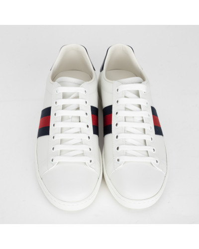 Gucci Buty ace bialy-granat