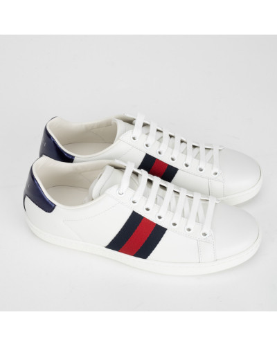 Gucci Buty ace bialy-granat