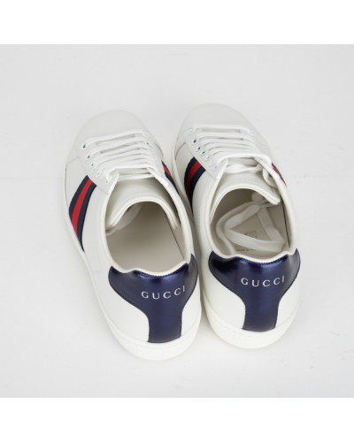 Gucci Buty ace bialy-granat