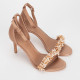 Tory Burch Szpilki saty7nowe z kamieniami