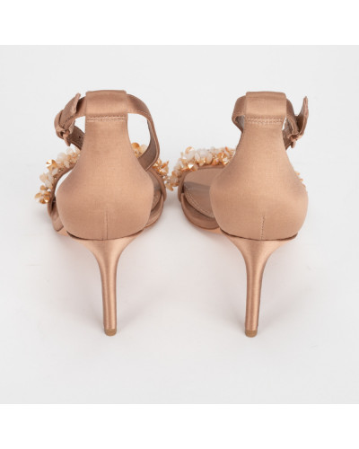 Tory Burch Szpilki saty7nowe z kamieniami