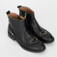 Moschino Buty czarne botki z jetami