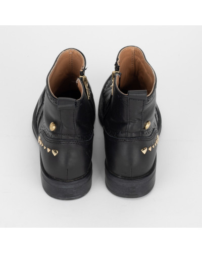 Moschino Buty czarne botki z jetami