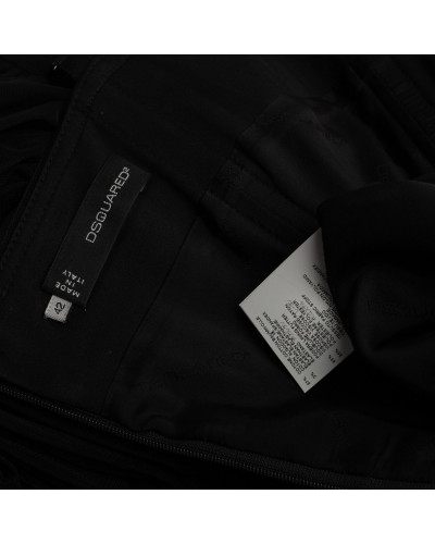 Dsquared2 Sukienka czrana obsiła z tiulem