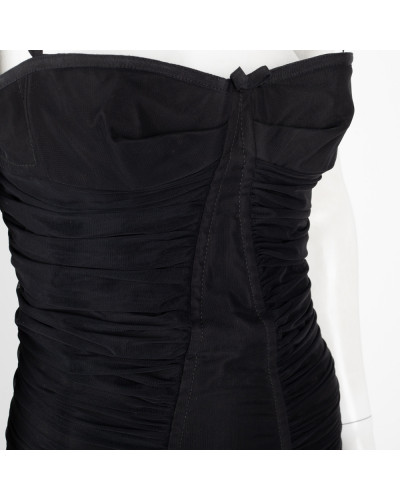 Dsquared2 Sukienka czrana obsiła z tiulem