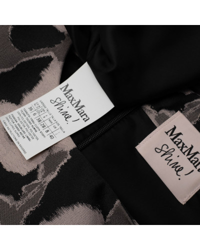 Max Mara Sukienka czrna w kwiaty