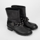 Giuseppe Zanotti  Botki czarne z łańcuchem