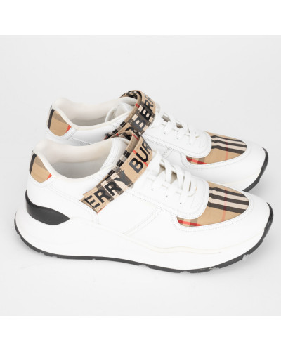 Burberry Buty sportowe męskie białe trampki