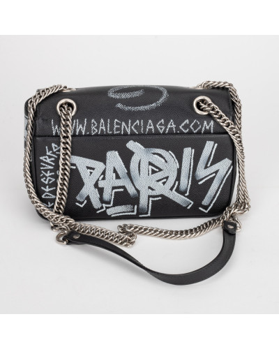 Balenciaga Torebka czarna z napisami