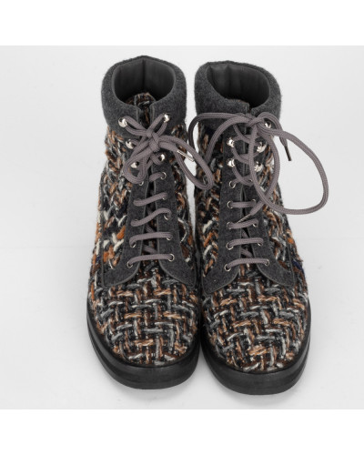 Chanel  Buty botki szare