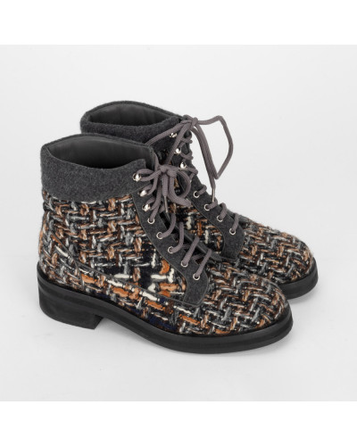 Chanel  Buty botki szare