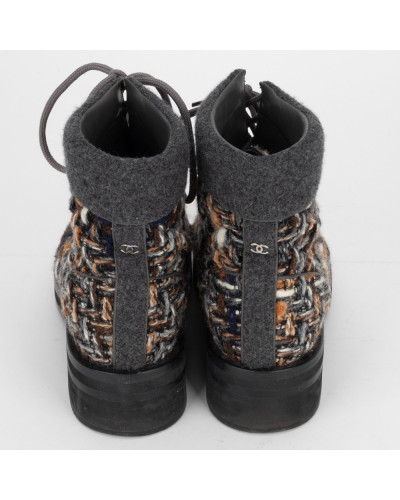 Chanel  Buty botki szare