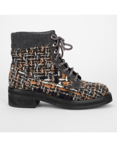 Chanel  Buty botki szare