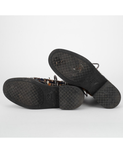 Chanel  Buty botki szare