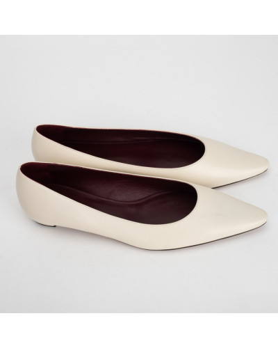 The Row Buty baleriny beżowe