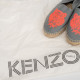 Kenzo Espadryle szare z neonem