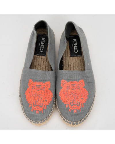 Kenzo Espadryle szare z neonem
