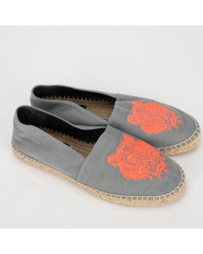 Kenzo Espadryle szare z neonem