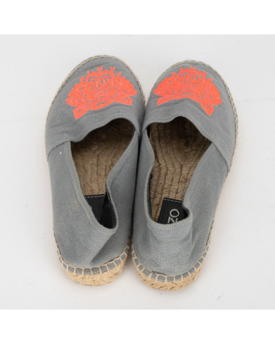Kenzo Espadryle szare z neonem