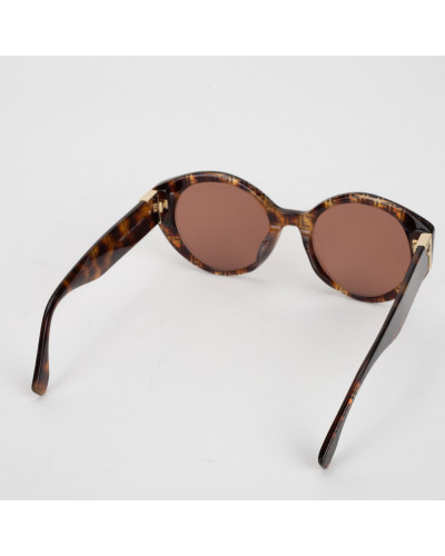 Fendi Okulary w monogram brązowe
