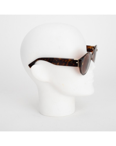 Fendi Okulary w monogram brązowe