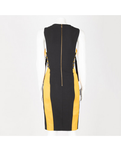 Versace Sukienka czarno-żółta