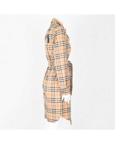 Burberry Sukienka beżowa w katę