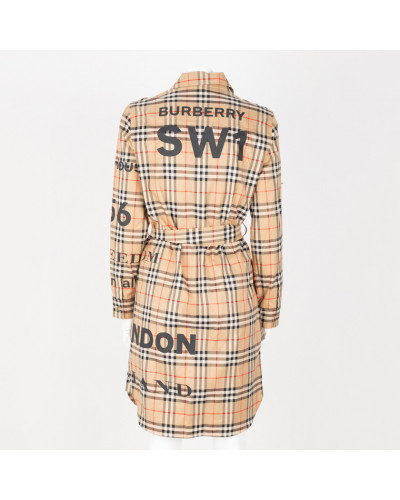 Burberry Sukienka beżowa w katę