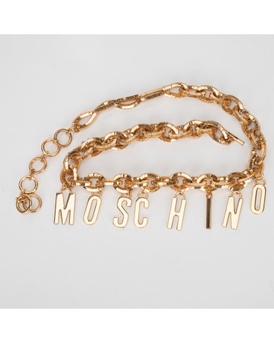 Moschino x HM Pasek złoty z napisem