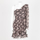 For Love & Lemons Sukienka szara w kwiatki