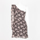 For Love & Lemons Sukienka szara w kwiatki