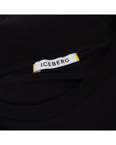 Iceberg T-shirt czarny z nadrukiem