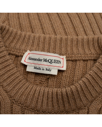 Alexander McQueen Sweter beżowy