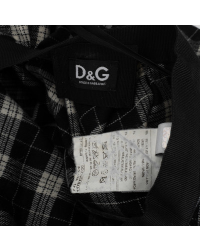 Dolce & Gabbana Ubranie spódnica w kratę czarno-biała