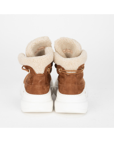 Casadei Buty brązowo-białe botki