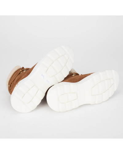 Casadei Buty brązowo-białe botki