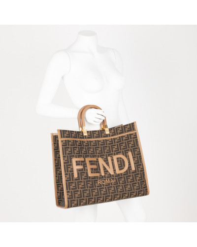 Fendi Torba brązowa w monogram Sunshine